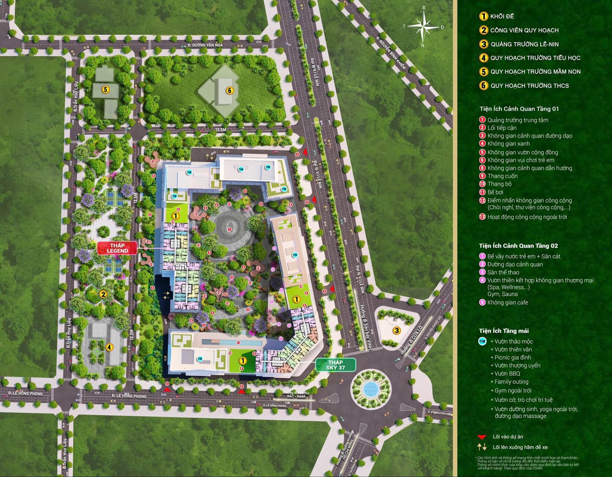 tiện ích dự án sun glory residence trường vinh nghệ an